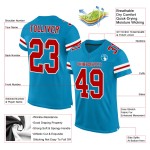 Custom Panther Blue Red-White Mesh Authentic Football Jersey Custom Panther Blue Red-White Mesh Authentic Football Jersey