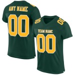 Custom Green Gold-White Mesh Authentic Football Jersey Custom Green Gold-White Mesh Authentic Football Jersey