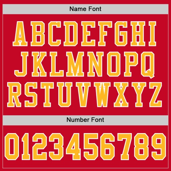 Custom Red Gold-White Mesh Authentic Football Jersey Custom Red Gold-White Mesh Authentic Football Jersey