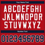 Custom Red Navy-White Mesh Authentic Throwback Football Jersey Custom Red Navy-White Mesh Authentic Throwback Football Jersey