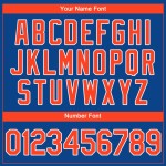 Custom Orange White-Navy Mesh Authentic Throwback Football Jersey Custom Orange White-Navy Mesh Authentic Throwback Football Jersey